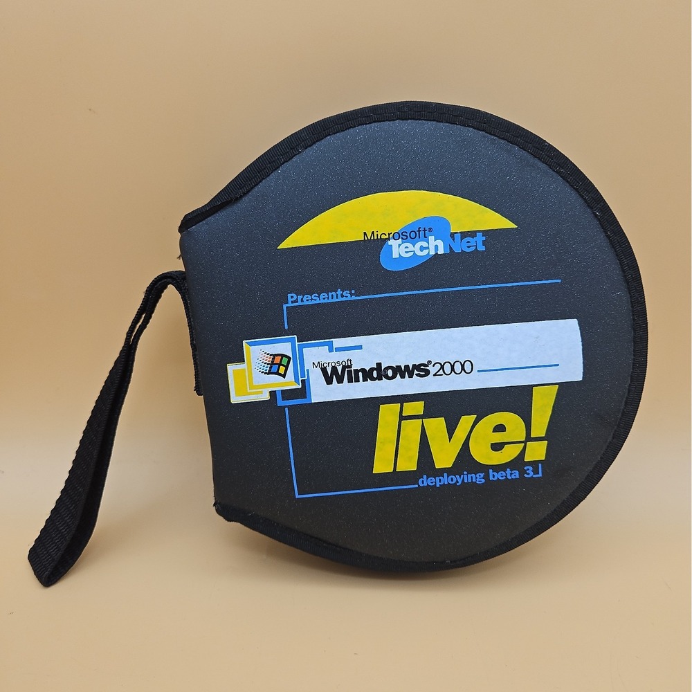 Vintage Microsoft Windows 2000 Media CD Case Binder TechNet Live Beta 3 12 Discs